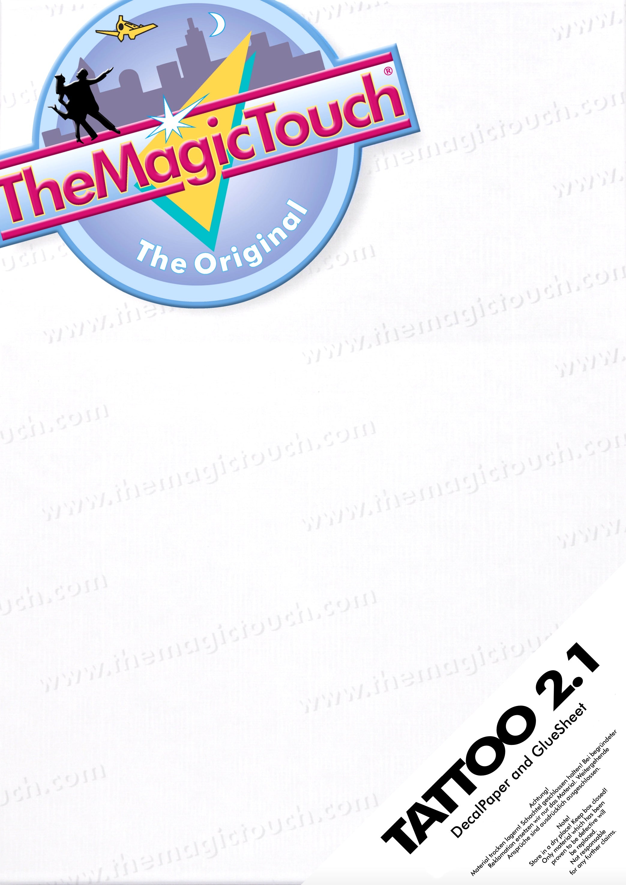 Carta Tattoo 2.1 TheMagicTouch TATTOO 2.1 – Carta Transfer per Tatuaggi Temporanei Laser | Effetto Realistico 3-5 Giorni