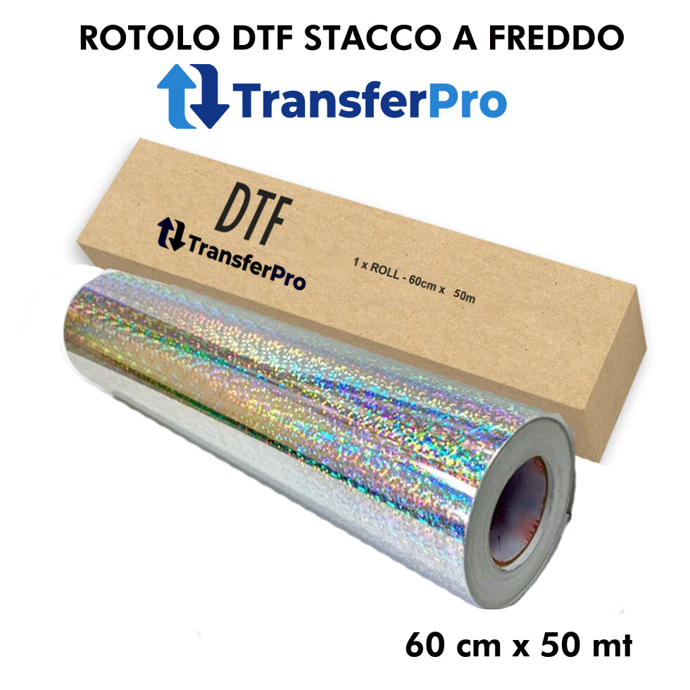Film Foil GLITTER DTF TransferPro Stacco a freddo cm 60 x 50 Mt